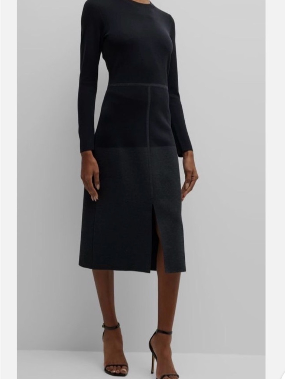 Akris Black Midi Dress with Back Zip